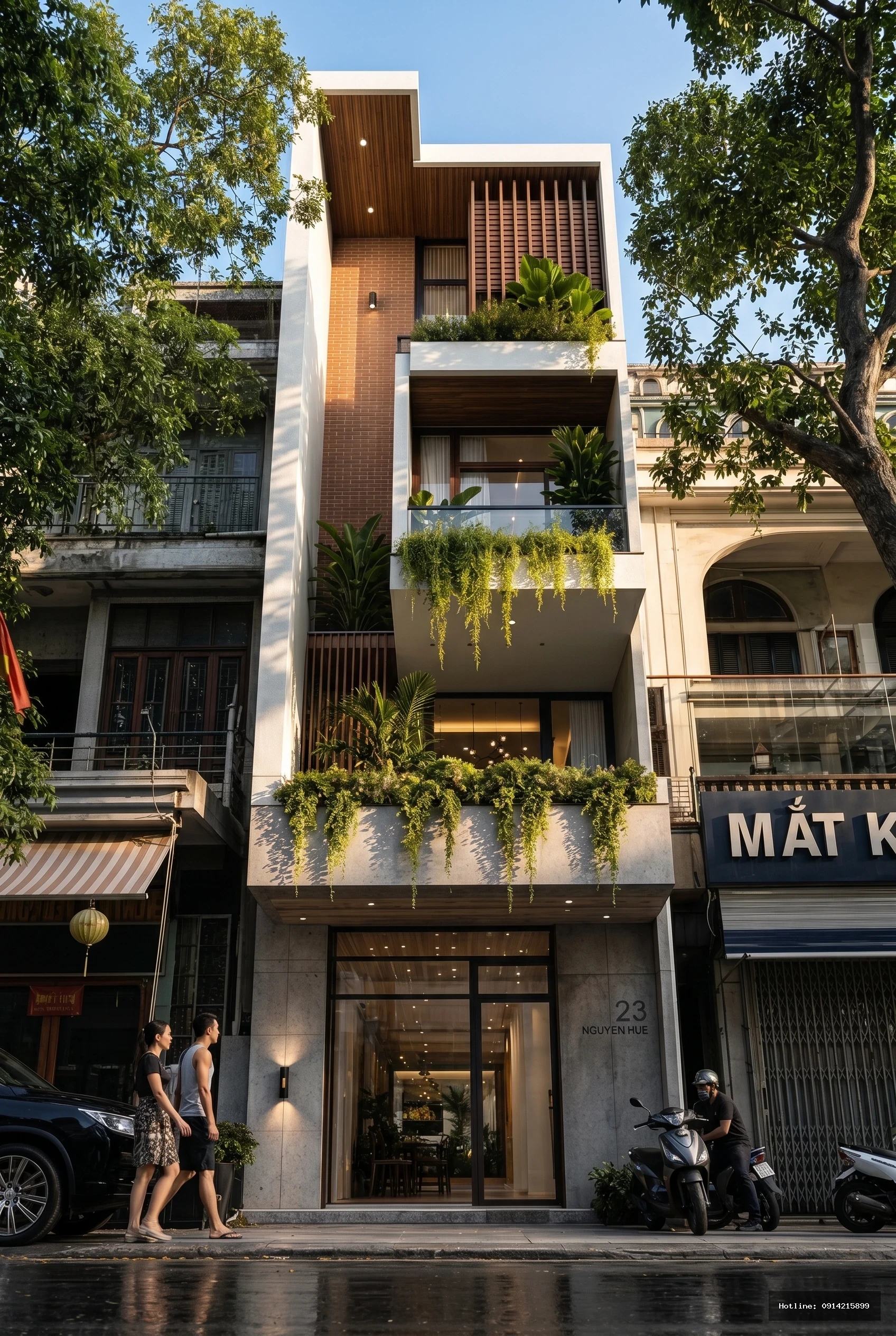 Nhà phố 3 tầng phong cách Hiện đại sang trọng tại Huế