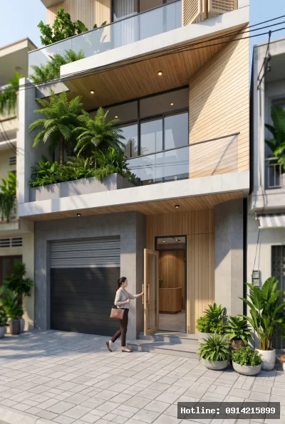 Nhà Lô Phố 6x20 Tối Giản Tại Huế