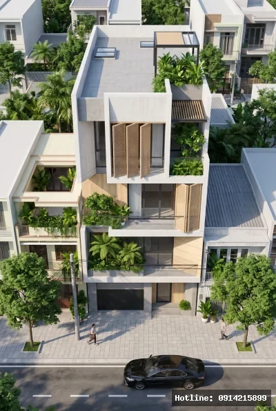 Nhà Lô Phố 6x20 Tối Giản Tại Huế