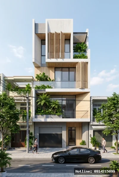 Nhà Lô Phố 6x20 Tối Giản Tại Huế