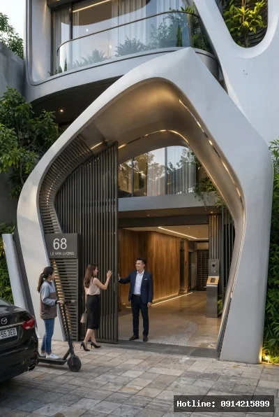 Nhà Lô Phố 3 Tầng Phong Cách Zaha Hadid Tại Hà Nội