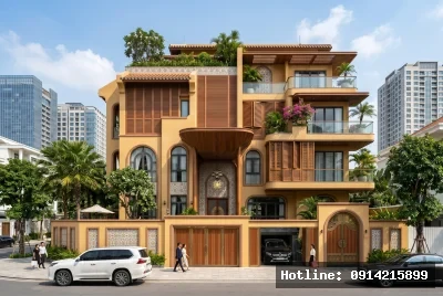Biệt thự Penthouse Villa phong cách Indochine tại Vũng Tàu